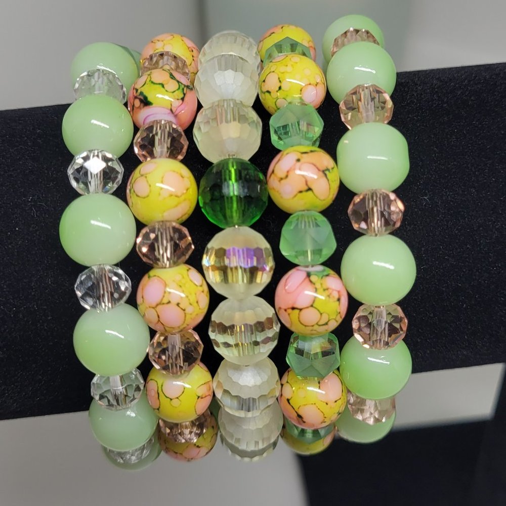 5 Row Memory Wire Wrap Bracelet - image 2